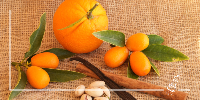 kumquat puree mit pistazien galce