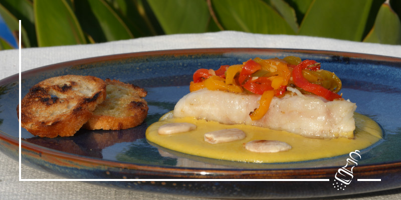 seehecht an pepitoria mit peperonata