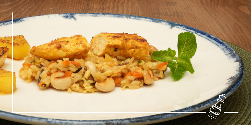 pouletfilets mit ananas reis