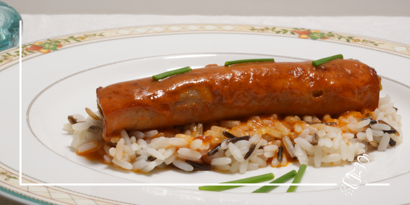 schinkenrolle mit lauch