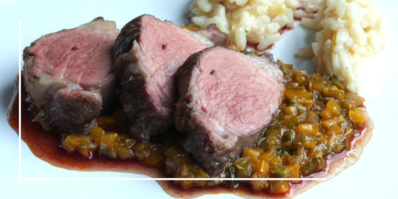 schweinefilet duroc an peperonisauce