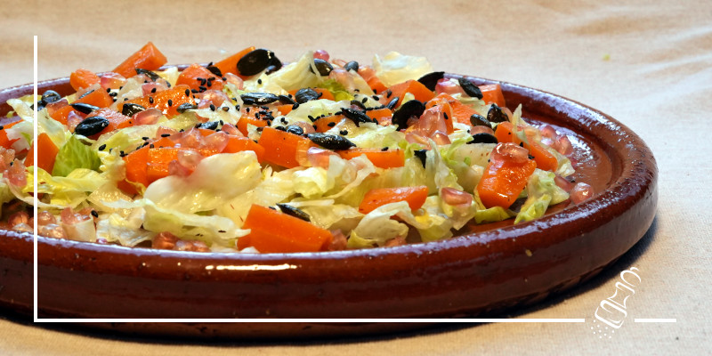 eisbergsalat mit granatapfel