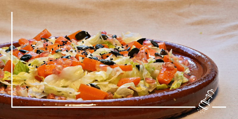 eisbergsalat mit granatapfel