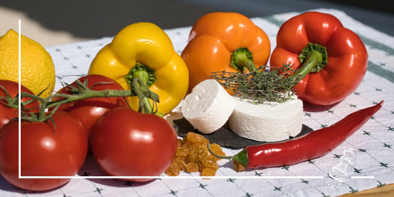 peperonata mit feta rondellen