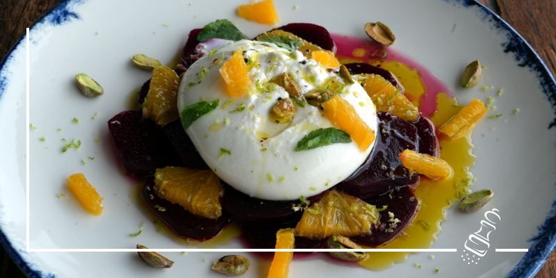 randensalat mit burrata