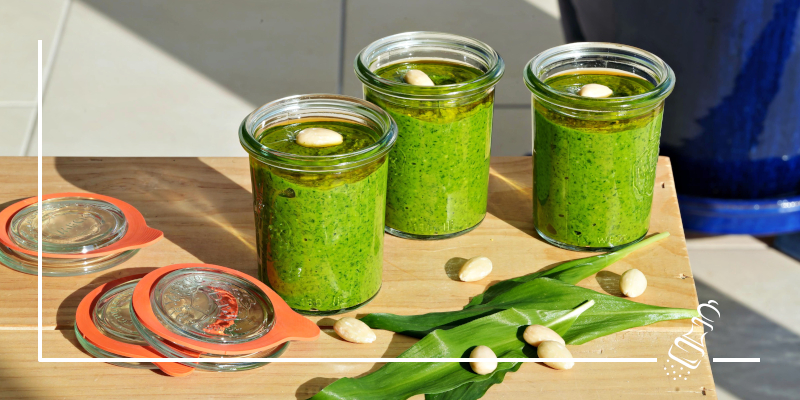 berlauch mandeln pesto