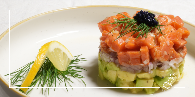 lachstartar mit avocado